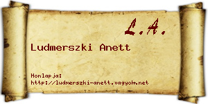 Ludmerszki Anett névjegykártya